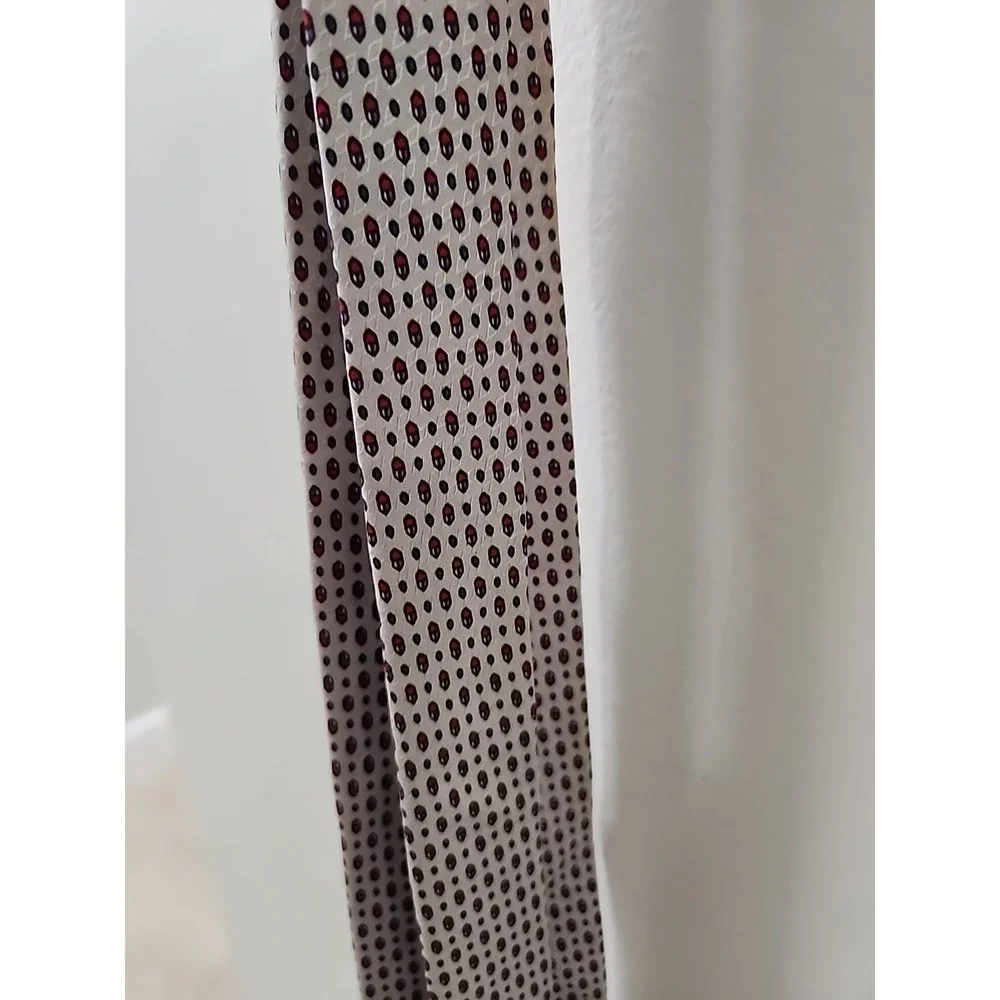 Givenchy Monsieur Silk Tie Made in Italy‎ Cream Red Blue Geometric Mens
